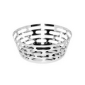 9" Polished Stainless Steel Round Basket